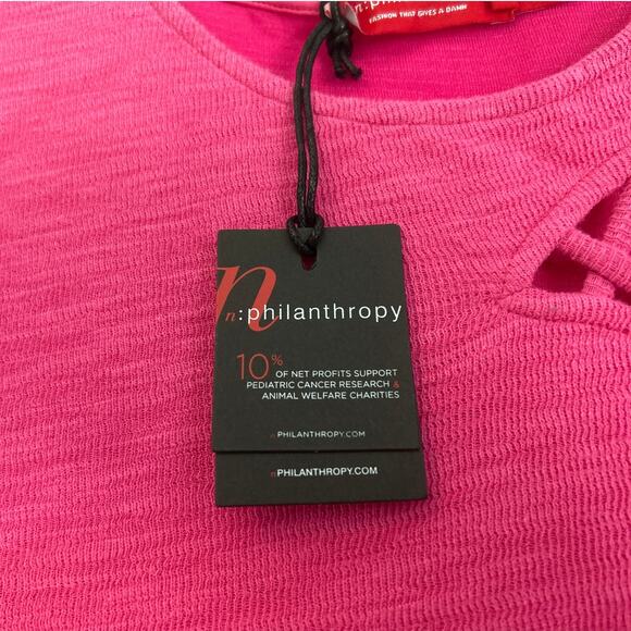 NWT n:PHILANTHROPY Irene Cut‑Out Thong Bodysuit – Pink – Women’s Large - Picture 6 of 8